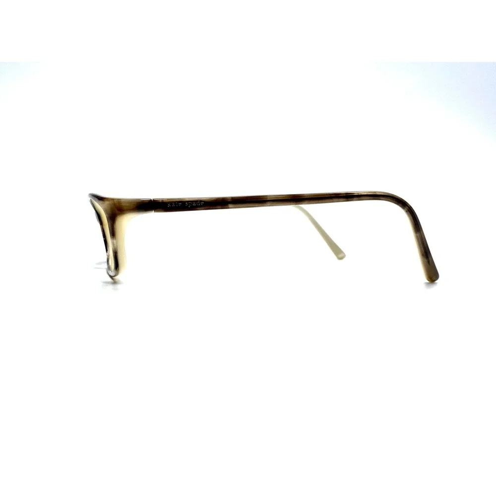 New Kate Spade Brown Beige Pearl Tortoise Cat Eye Glasses Italy Karen 51 16 130
